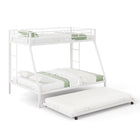 Dreamade Twin Over Full Bunk Bed with Trundle, Heavy-Duty Metal Triple Bunk Beds