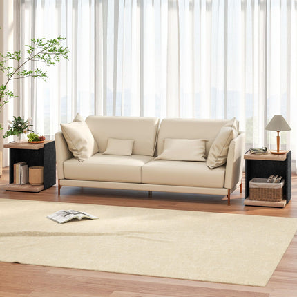 Dreamade 2-Tier Sofa Side Table with Open Storage Shelf