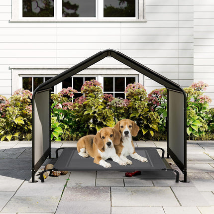Dreamade Outdoor Dog Shade Shelter Canopy 4'x 4'x 3.5' Waterproof Pet Tent with PU Coating