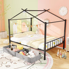 Dreamade Full Size House Bed with 2 Storage Drawers