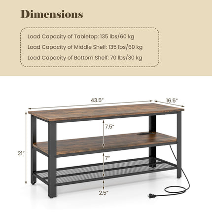Dreamade TV Stand for Bedroom, Entertainment Center for TVs up to 50”