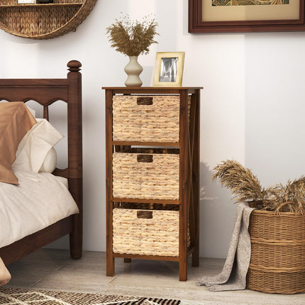 Dreamade Wooden X-Design Side Table End Table