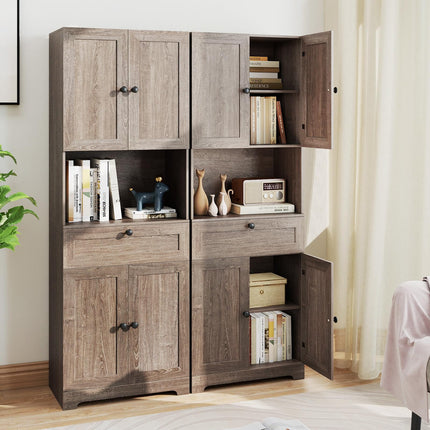 Dreamade 67.5" Tall Floor Storage Cabinet w/4 Doors & 1 Drawer