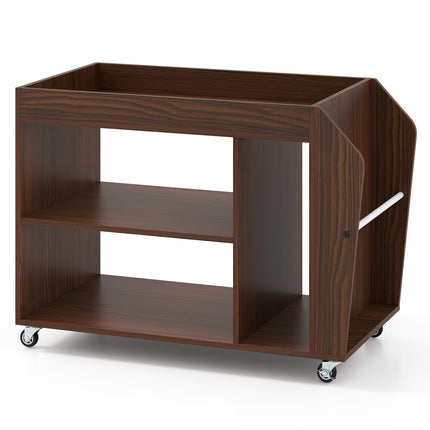 Dreamade Rolling End Table with Storage