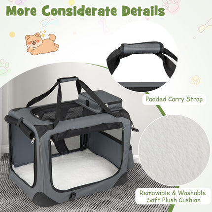 Dreamade Folding Soft Dog Crate with 5-Sided Mesh