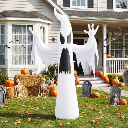 DREAMADE 7.7 FT Halloween Inflatable Ghost Lighted Yard Decoration