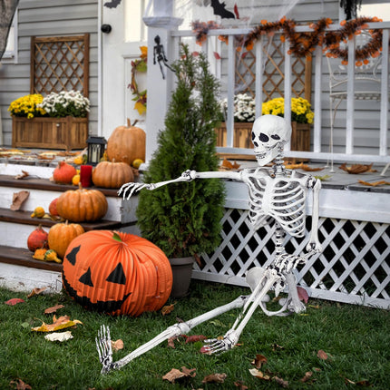 DREAMADE 5.4 FT Posable Full Body Halloween Skeleton