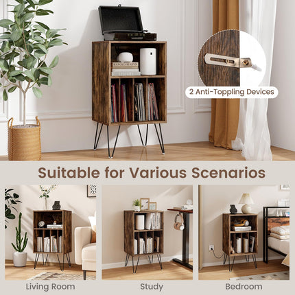 Dreamade Record Player Stand with Charging Station