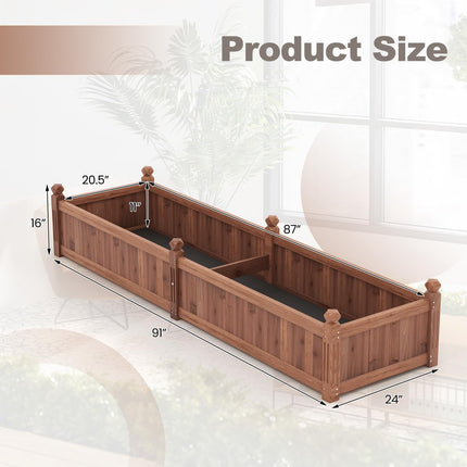 Dreamade Wood Raised Garden Bed