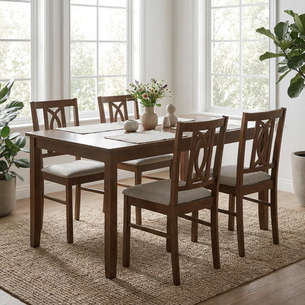 Dreamade Dining Chairs Rubber Wood Dining Room Chairs (2/4)