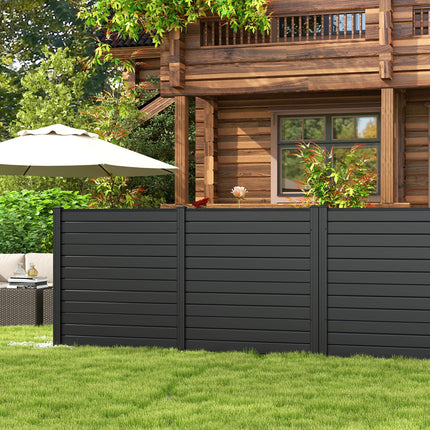 Dreamade Air Conditioner Fence 2 Panels - 48''W x 48''H Outdoor Privacy Screen with Upgraded Metal Stakes