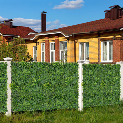Dreamade Grass Wall Panels Backdrop - 4 PCS 20"x20" Artificial Tropical Boxwood Panels