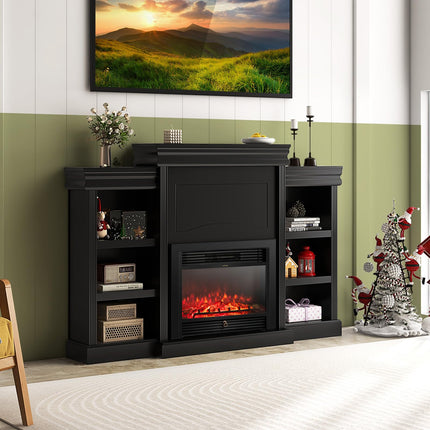 Dreamade Electric Fireplace TV Stand - 1500W Electric Fireplace Inserts with 3 Flame Colors