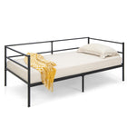 Dreamade Twin Daybed Frame, Metal Sofa Bed w/Heavy-Duty 16 Slats Support, Black
