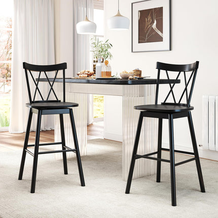 Dreamade Windsor Bar Stools Set of 2/4(29"/24")