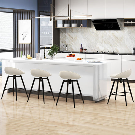 Dreamade Swivel Bar Stools Set of 2/4 25" Counter Height Bar Chairs