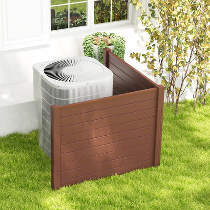 Dreamade Air Conditioner Fence 2/4 Panels - 48''W x 36''H Outdoor Privacy Screen Trash Can Enclosure with 3 Stakes