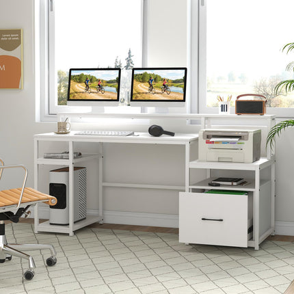 Dreamade Computer Desk with Drawer