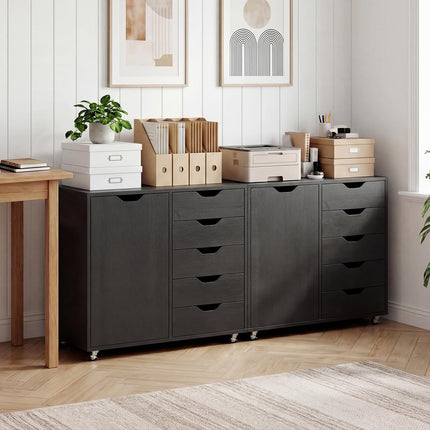 Dreamade 5-Drawer File Cabinet with Door (31" W x 16" D x 25.5")