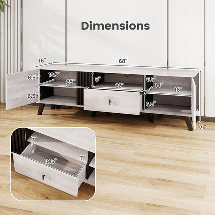 Dreamade Modern TV Stand for 65-80 Inch TV