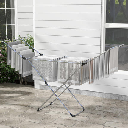Dreamade Clothes Drying Rack, Foldable Laundry Drying Rack w/Aluminum Frame