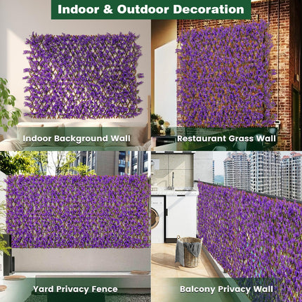 Dreamade Expandable Fence Privacy Screen - Decorative Faux Fencing Panel for Balcony
