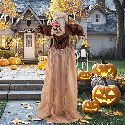 Dreamade Halloween Animatronic, Talking Zombie Maid in Lantern