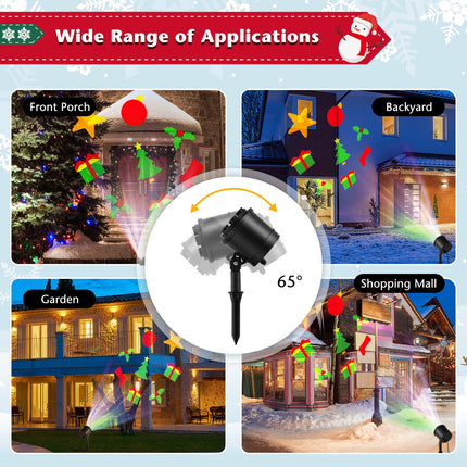 Dreamade Christmas Projector Lights Rotating Projection Lamp with 65° Adjustable Angle