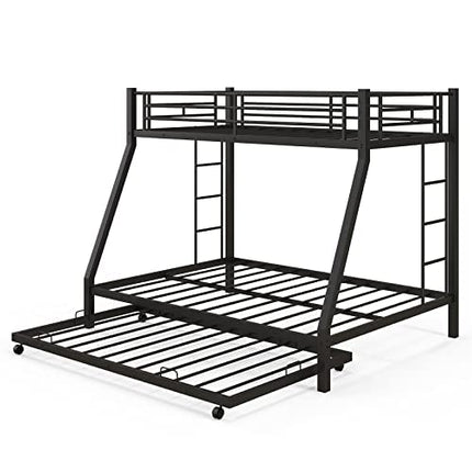 Dreamade Twin Over Full Bunk Bed with Trundle