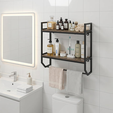 Dreamade Bathroom Shelf with Towel Bar