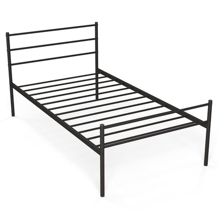 Dreamade Twin Size Metal Bed Frame with Headboard & Footboard, 13.5 Inch Platform Bed Frame
