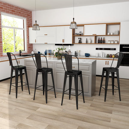 Dreamade Metal Bar Stools Set of 4