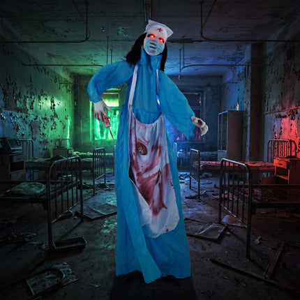 DREAMADE 6.1FT Animated Zombie Nurse