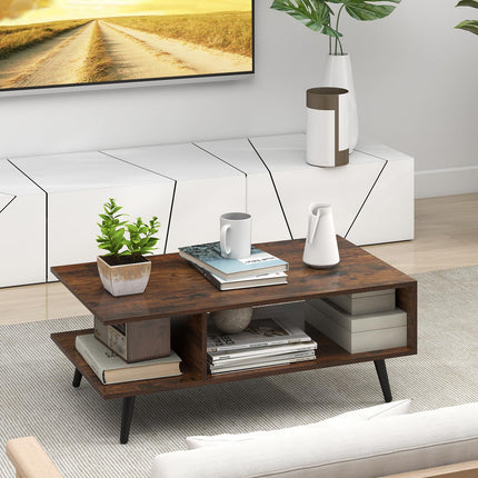 Dreamade Coffee Table with Storage for Living Room