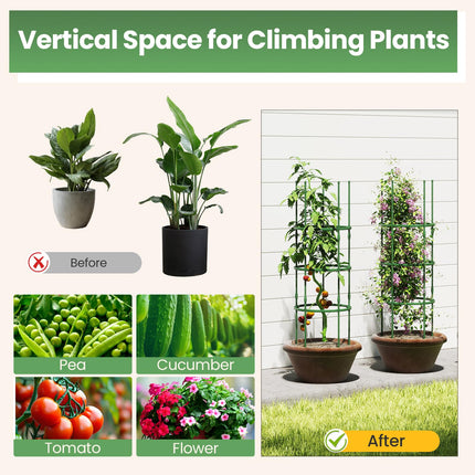 Dreamade 2 in 1 Round Trellis for Climbing Flower Vegetable Fruit