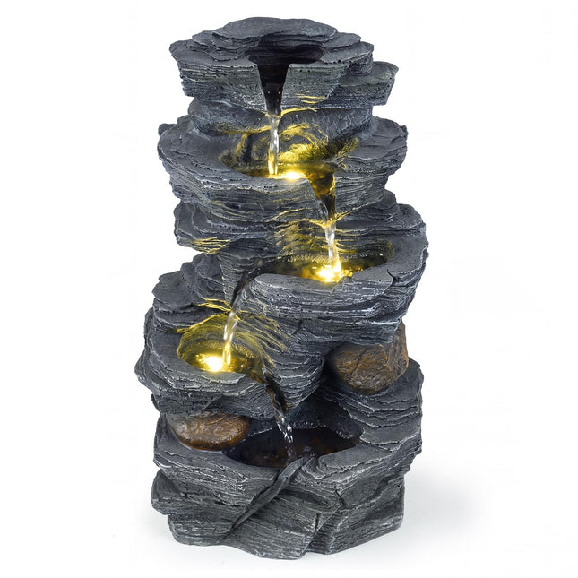 Dreamade 5-Tier Water Fountain Outdoor for Patio