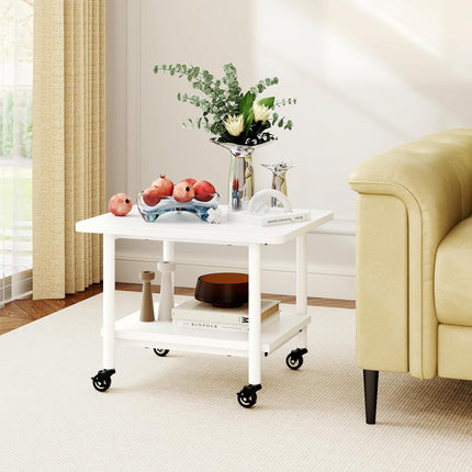 Dreamade 2 Tier Mobile Printer Table with Storage Shelf