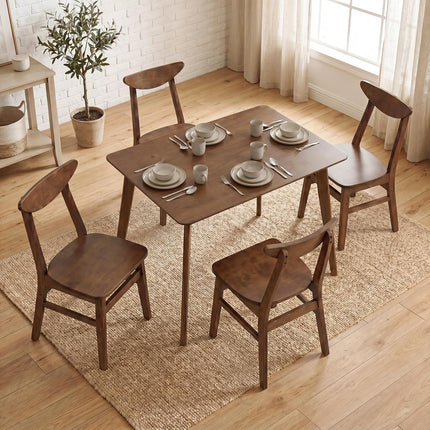 Dreamade 5-Piece Mid-Century Modern Kitchen Table and Chairs Set for 4