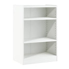 Dreamade 3-Cube Bookcase White - 3-Tier Modern White Open Bookshelf with Adjustable Shelves