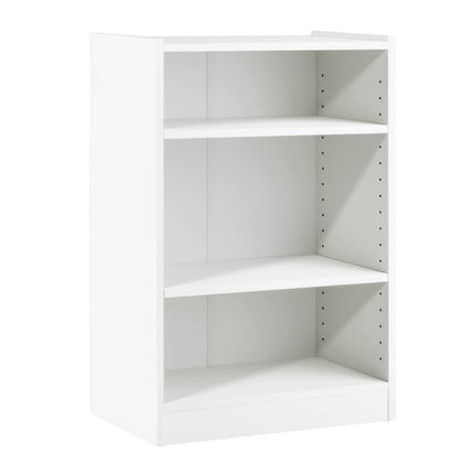 Dreamade 3-Cube Bookcase White - 3-Tier Modern White Open Bookshelf with Adjustable Shelves