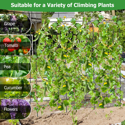 Dreamade Garden Arched Trellis for Climbing Plants, 71” x 71” U-Shaped Tall Cucumber Trellis for Raised Garden Bed