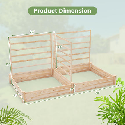 Dreamade Raised Garden Bed with Trellis