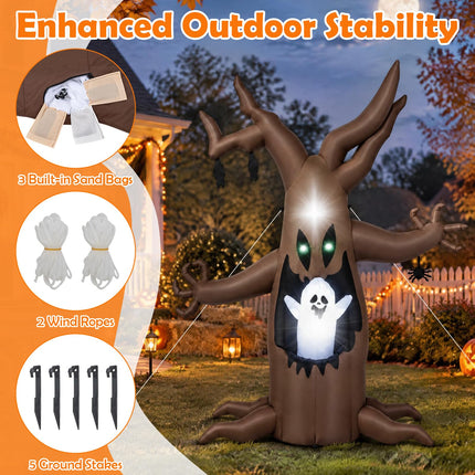 DREAMADE 8 FT Halloween Inflatable Dead Tree Animated Spooky Ghost Tree