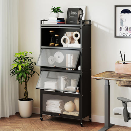 Dreamade 5-Tier Kitchen Storage Cabinet, Freestanding Metal Baker's Rack