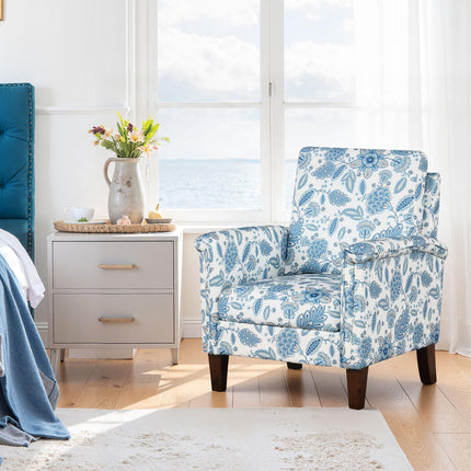 Dreamade Upholstered Accent Chair with Floral Pattern