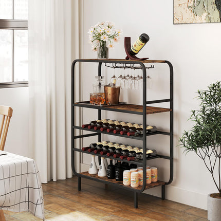 Dreamade Industrial Wine Rack Freestanding Floor