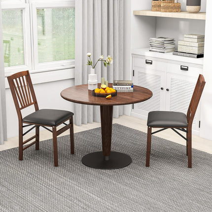 Dreamade Folding Dining Chairs Set | Foldable Wood Kitchen Chairs with Padded Seat (2/4)