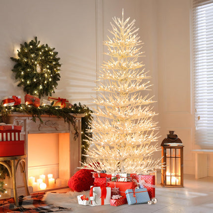 Dreamade 7ft Pre-Lit Artificial Christmas Tree with 923 Multicolored LED RGB Lights
