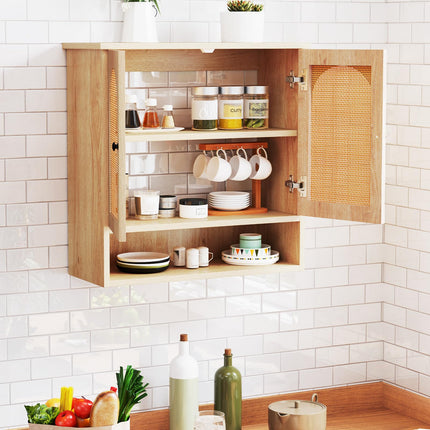 Dreamade Rattan Bathroom Medicine Cabinet