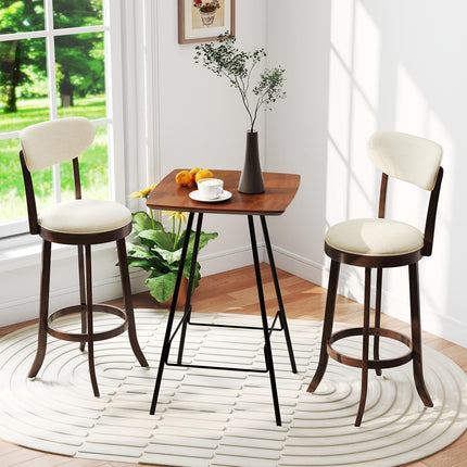 Dreamade 30.5" Swivel Bar Stools Set for Kitchen Island Dining Room Pub